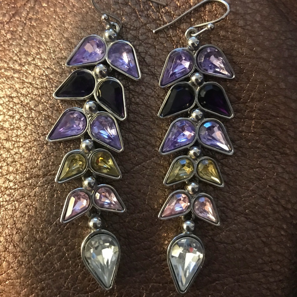 Like new jewelmint silver multi color earrings